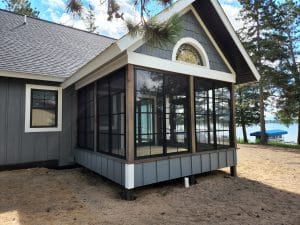 Classic 3-season vinyl sunroom with screened design for relaxing outdoor living in Minnesota